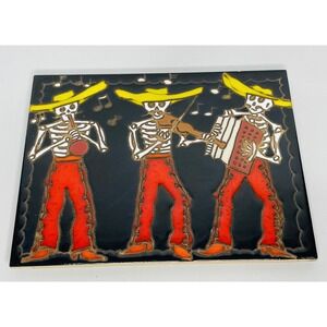 Deborah Duran-Geiger Hand Painted Ceramic Tile.  signed.  New Mexico  USA. 8×6